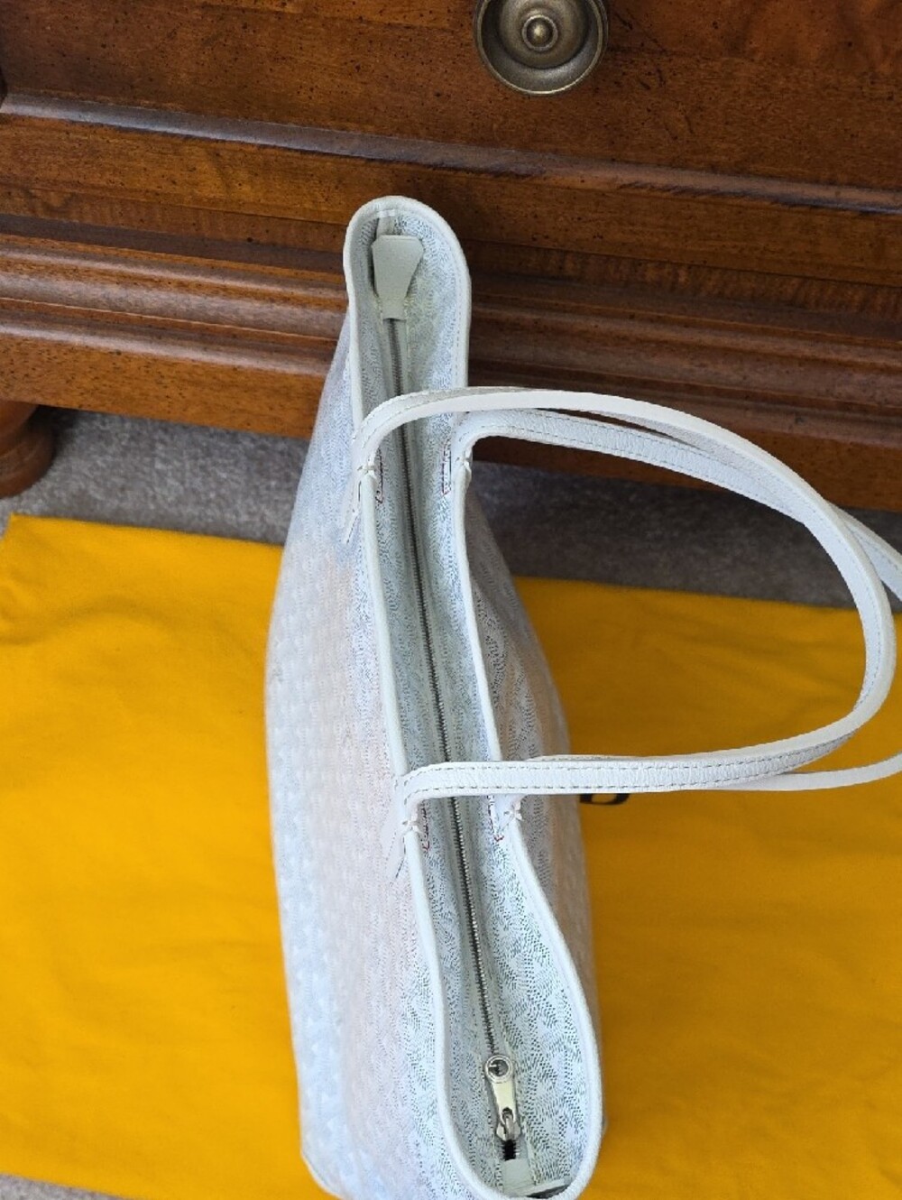 New Goyard Artois White Cream Tote Bag - Picture 2 of 7